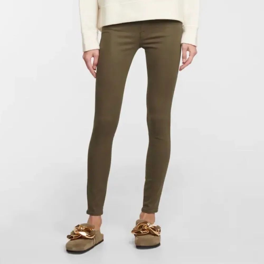Frame olive green Skinny de Jeanne jeans